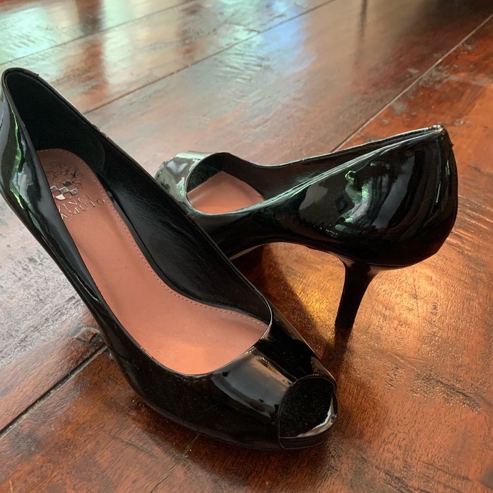 Patent Leather open-toe 3” heels